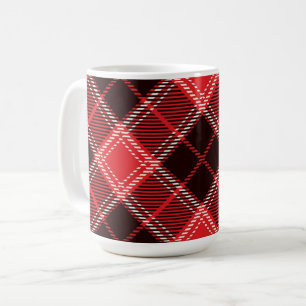 Red Black Tartan Coffee Mug