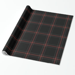 Red Black Tartan Plaid Wrapping Paper
