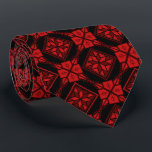 Red & Black Tatreez Henna Thobe Print Pattern Tie<br><div class="desc">Modern red and black traditional Tatreez Henna Thobe artwork Arabesque Pattern necktie by Socktiety. Check out the matching socks to complete your outfit.</div>