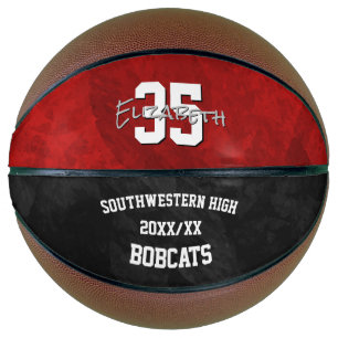 Red black team name ballers end of season gifts  basketball