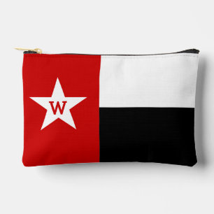 Red & Black Texas Flag Accessory Pouch