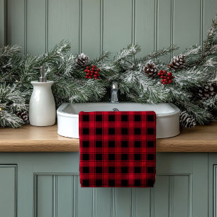 Red Black Towel Set Classic Gift for New Beginning