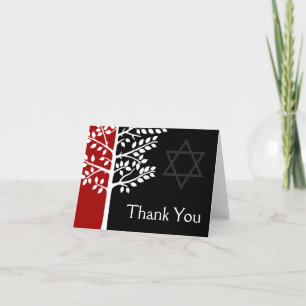 Red Black Tree of Life Bar Mitzvah Merci