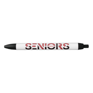 Red & Black Two-Colour Seniors Sliced Letters Ink Pen