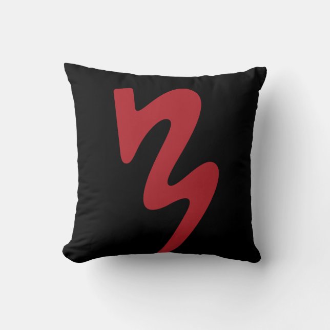 Red & Black Two Sided Batavia Marching Logo Pillow (Front)