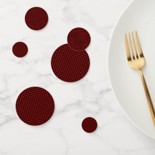 Red Black Weave Pattern Confetti