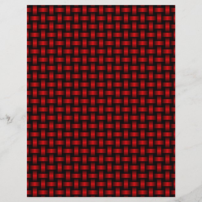 Red Black Weave Pattern Letterhead (Front)