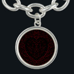 Red Black Wedding Gothic Heart Beautiful Elegant Bracelet<br><div class="desc">Our beautiful red and black elegant gothic heart design is great as a dark elegant wedding design.</div>