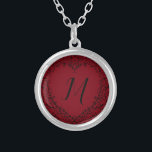 Red Black Wedding Gothic Heart Beautiful Elegant Silver Plated Necklace<br><div class="desc">Our beautiful red and black elegant gothic heart design is great as a dark elegant wedding design.</div>