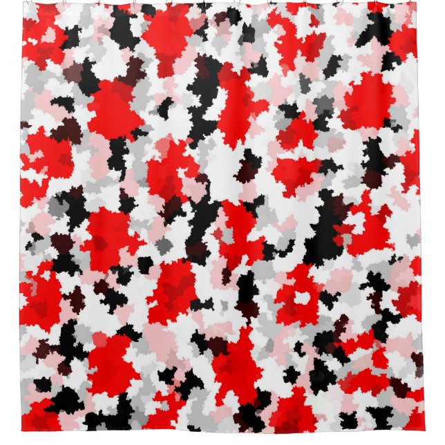 Red Black White Camo Abstract Design  (Front)