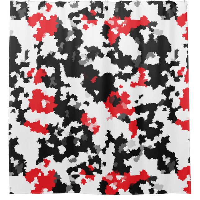 Red Black White Irregular Abstract Design  (Front)