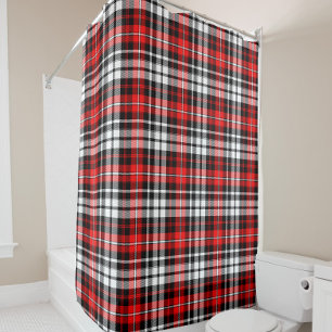 Red Black White Plaid Tartan Pattern Design 