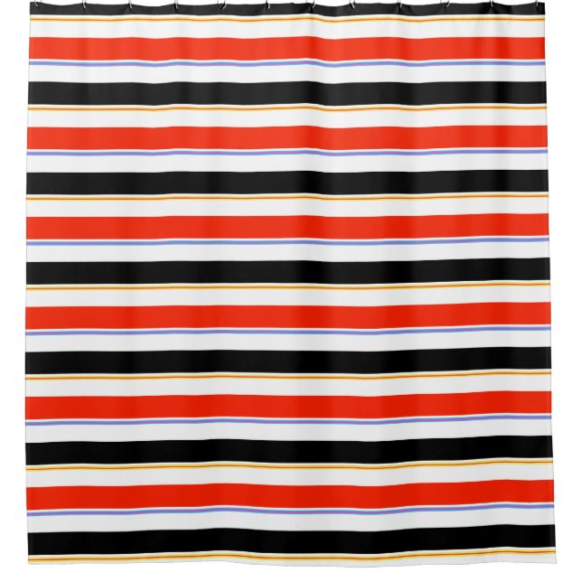 Red Black White Stripes Lines Pattern Design (Front)