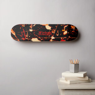Red Black White Yellow Personalizable Skateboard