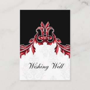 red black wishing well cards