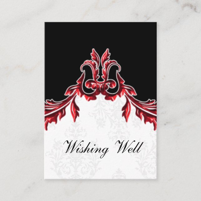 red black wishing well cards (Front)