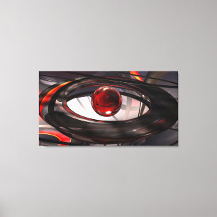 Red & Black Wraped canvas Print