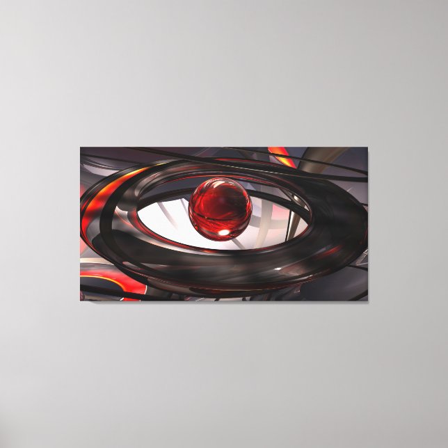 Red & Black Wraped canvas Print (Front)