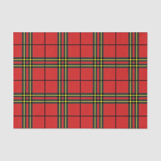 Red Black Yellow Tartan Tissue Paper (Front)