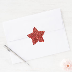 Red Bling, shiny and sparkling Star Sticker