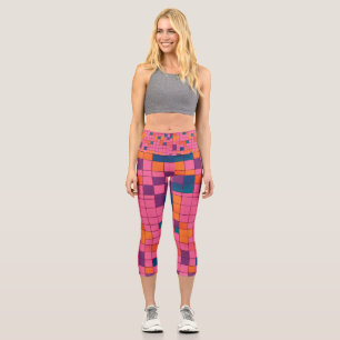 Red block legging 