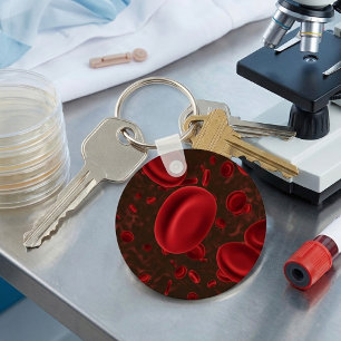 Red Blood Cells Microscopic Keychain