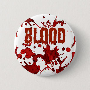 RED Blood Halloween Print 2 Inch Round Button