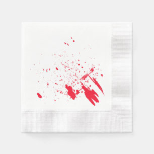 Red Blood Splatter Napkin