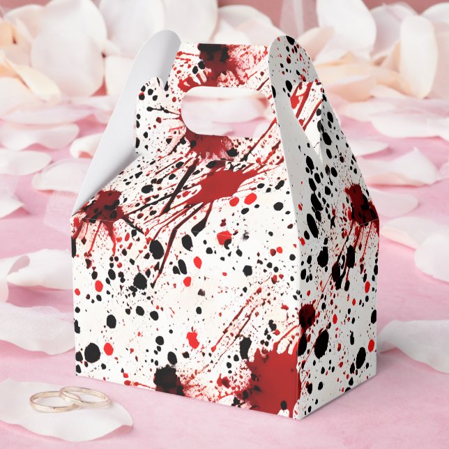 Red Blood Splatter Pattern  Favor Box (Wedding)