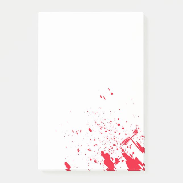 Red Blood Splatter Post-it Notes (Front)