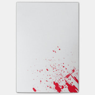 Red Blood Splatter Post-it Notes