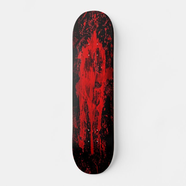 Red Bloody Celtic Cross Skateboard (Front)
