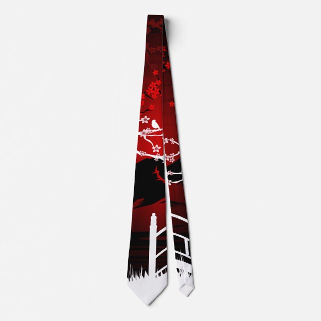 Red Blossom Tie (Front)
