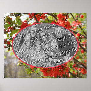 Red Blossoms Frame Create Your Own Photo Poster