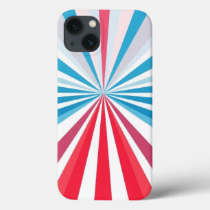 Red, Blue, and Grey Pattern Mobile iPhone 13 Case
