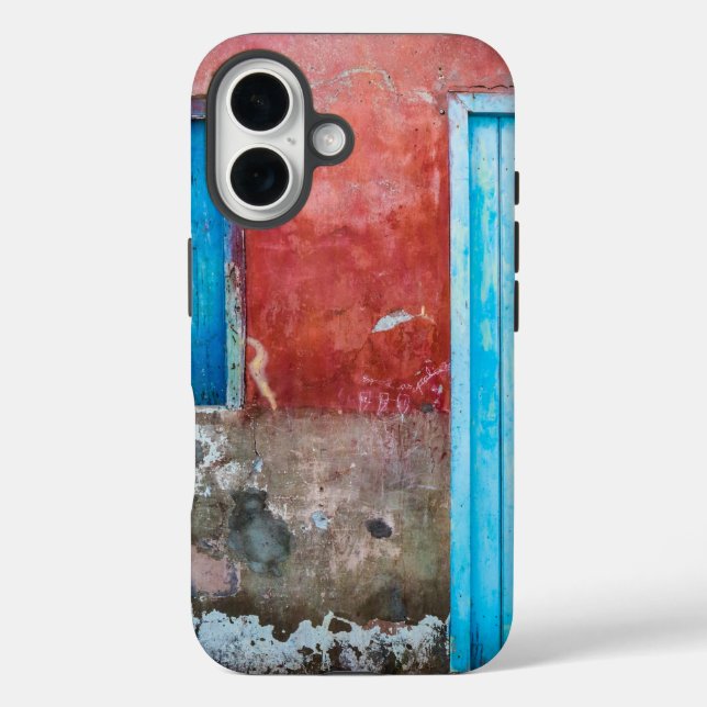 Red, blue and grey wall, door and window Case-Mate iPhone case (Back)