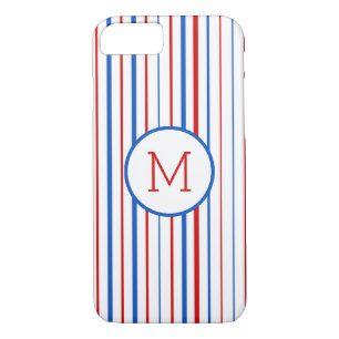Red  Blue and White American Stripes Case-Mate iPhone Case