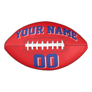 RED BLUE AND WHITE Custom Football