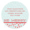 RED BLUE BE MERRY CHRISTMAS ADDRESS STICKERS