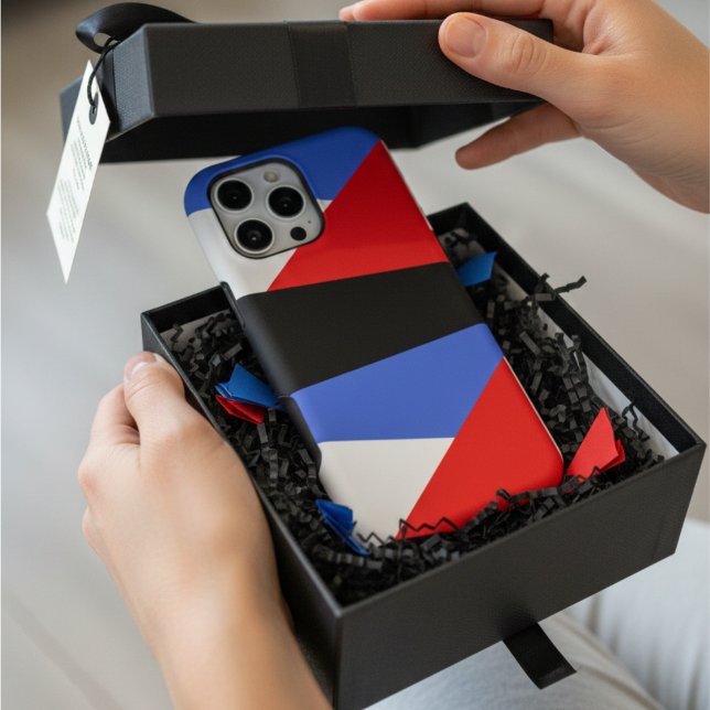 Red Blue Black Modern Geometric Abstract Art (Creator Uploaded)