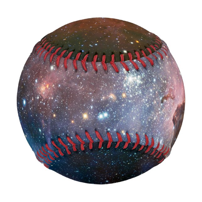 Red & Blue Carina Nebula Hubble Telescope Baseball (Front)