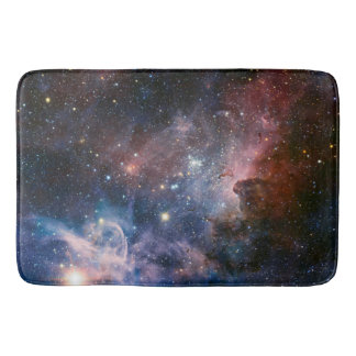 Red & Blue Carina Nebula Hubble Telescope Bath Mat