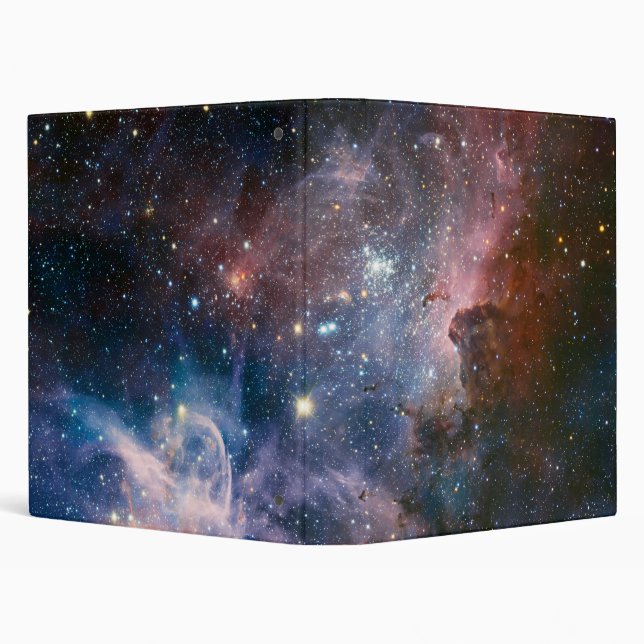Red & Blue Carina Nebula Hubble Telescope Binder (Background)