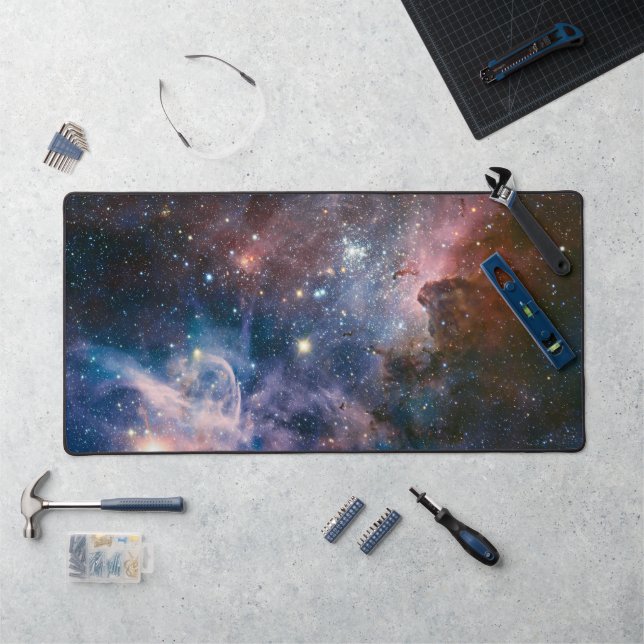 Red & Blue Carina Nebula Hubble Telescope Desk Mat (Workstation)