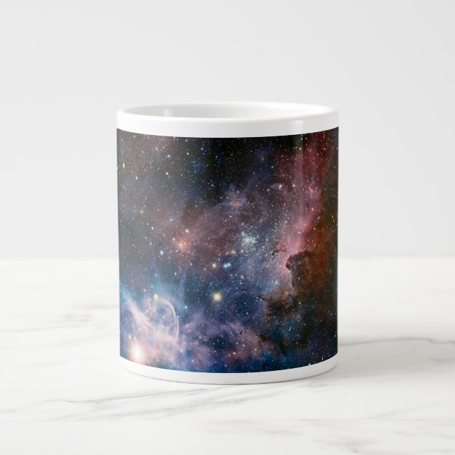 Red & Blue Carina Nebula Hubble Telescope Large Coffee Mug (Front)