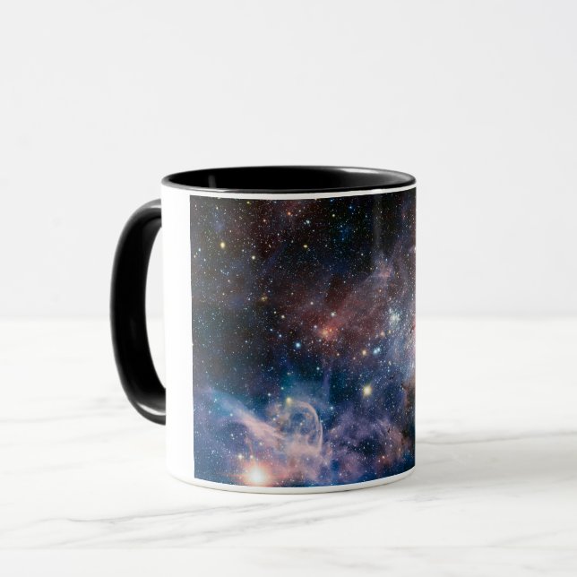 Red & Blue Carina Nebula Hubble Telescope Mug (Front Left)