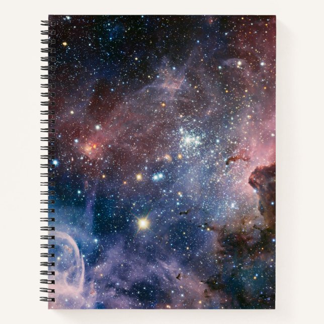 Red & Blue Carina Nebula Hubble Telescope Notebook (Front)