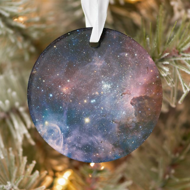Red & Blue Carina Nebula Hubble Telescope Ornament (Tree)