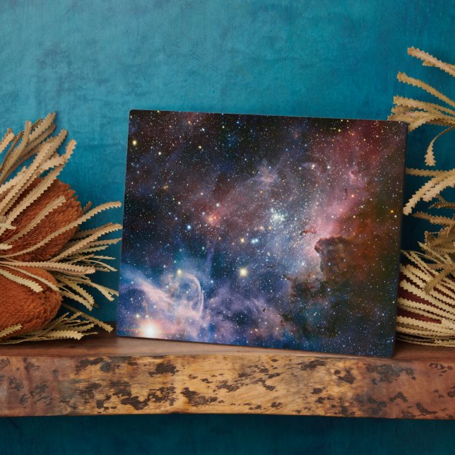 Red & Blue Carina Nebula Hubble Telescope Plaque (Side)
