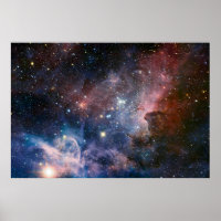 Red & Blue Carina Nebula Hubble Telescope